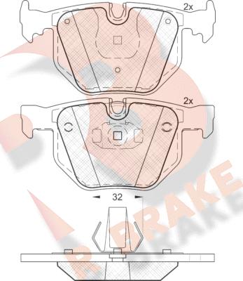 R Brake RB1685 - Гальмівні колодки, дискові гальма avtolavka.club