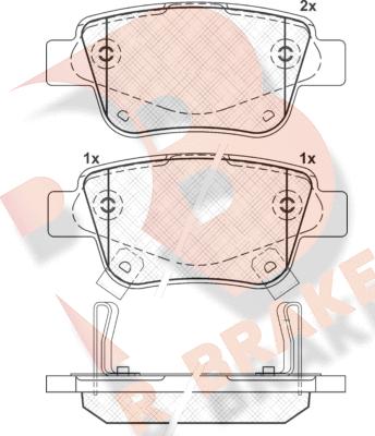 R Brake RB1688 - Гальмівні колодки, дискові гальма avtolavka.club