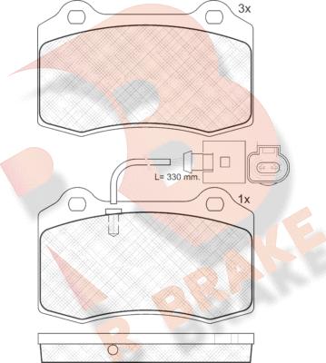 R Brake RB1636 - Гальмівні колодки, дискові гальма avtolavka.club