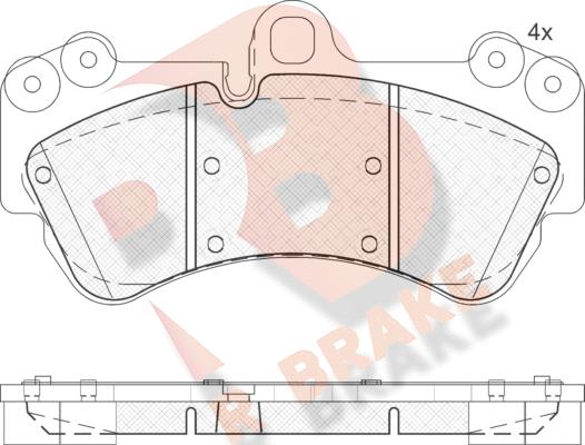 R Brake RB1620 - Гальмівні колодки, дискові гальма avtolavka.club