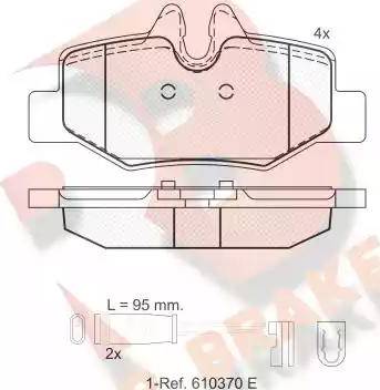 R Brake RB1676 - Гальмівні колодки, дискові гальма avtolavka.club