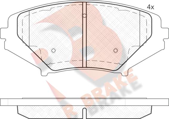 R Brake RB1670 - Гальмівні колодки, дискові гальма avtolavka.club