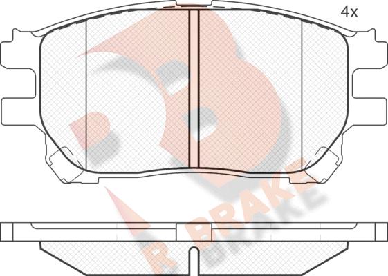 R Brake RB1671 - Гальмівні колодки, дискові гальма avtolavka.club