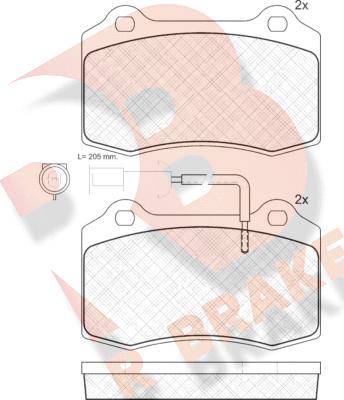 R Brake RB1058 - Гальмівні колодки, дискові гальма avtolavka.club