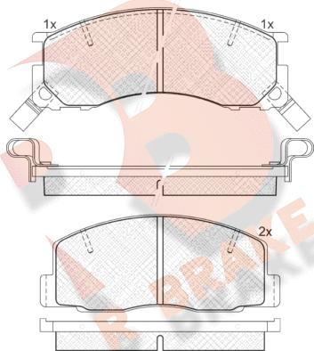 R Brake RB1057 - Гальмівні колодки, дискові гальма avtolavka.club