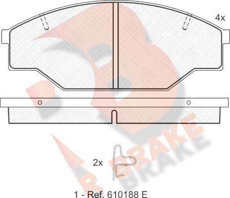 R Brake RB1009 - Гальмівні колодки, дискові гальма avtolavka.club