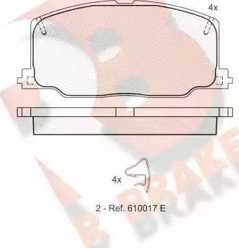 R Brake RB1004 - Гальмівні колодки, дискові гальма avtolavka.club