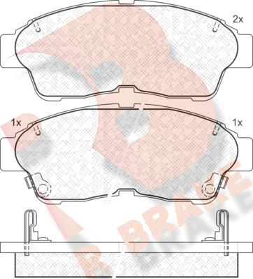 R Brake RB1005 - Гальмівні колодки, дискові гальма avtolavka.club