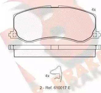 R Brake RB1001 - Гальмівні колодки, дискові гальма avtolavka.club