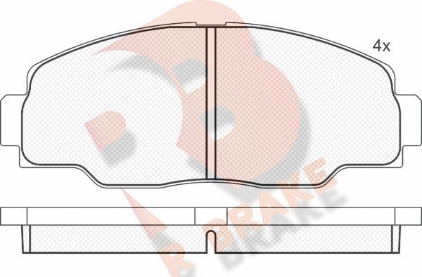 R Brake RB1008 - Гальмівні колодки, дискові гальма avtolavka.club