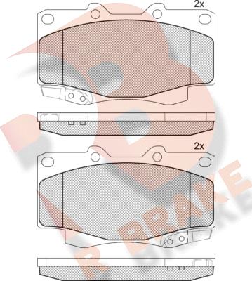 R Brake RB1007-208 - Гальмівні колодки, дискові гальма avtolavka.club