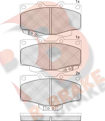 R Brake RB1007 - Гальмівні колодки, дискові гальма avtolavka.club