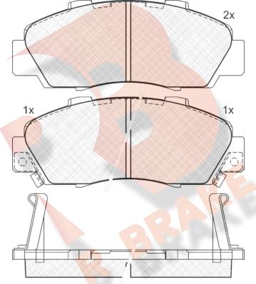 R Brake RB1019 - Гальмівні колодки, дискові гальма avtolavka.club