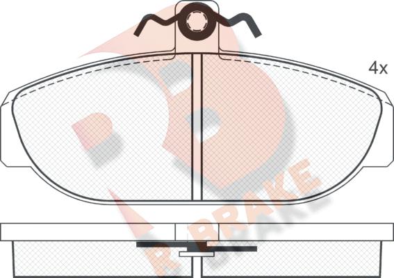 R Brake RB1014 - Гальмівні колодки, дискові гальма avtolavka.club