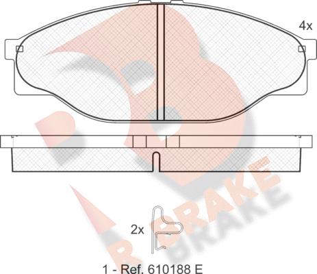 R Brake RB1010 - Гальмівні колодки, дискові гальма avtolavka.club