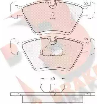 R Brake RB1083 - Гальмівні колодки, дискові гальма avtolavka.club