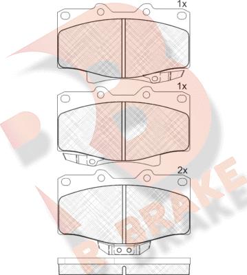 R Brake RB1025 - Гальмівні колодки, дискові гальма avtolavka.club