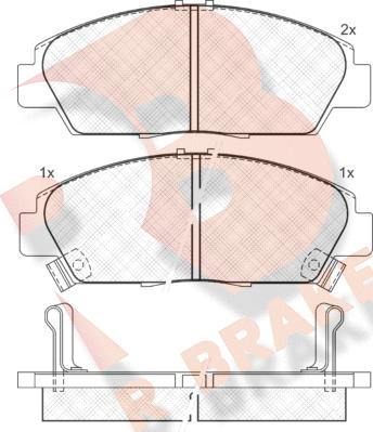 R Brake RB1020 - Гальмівні колодки, дискові гальма avtolavka.club