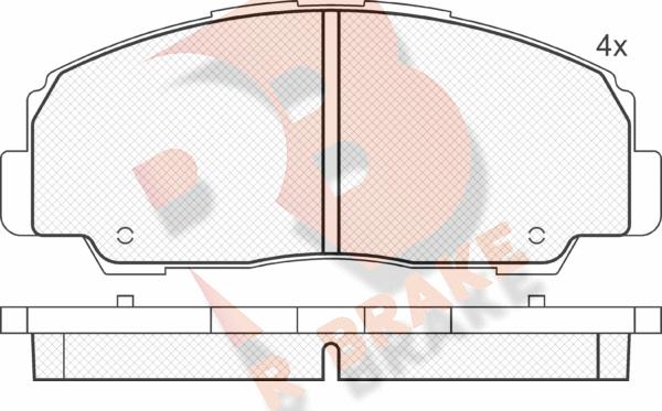 R Brake RB1022 - Гальмівні колодки, дискові гальма avtolavka.club