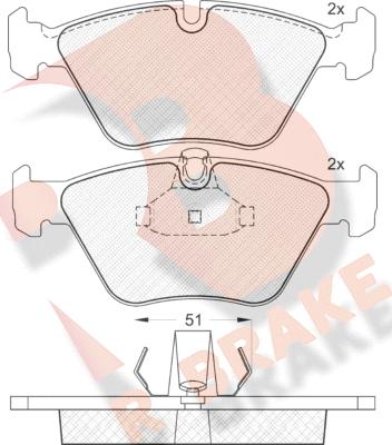 R Brake RB1140 - Гальмівні колодки, дискові гальма avtolavka.club