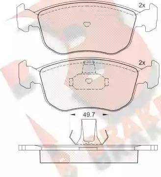 R Brake RB1151 - Гальмівні колодки, дискові гальма avtolavka.club