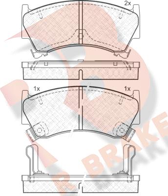 R Brake RB1153 - Гальмівні колодки, дискові гальма avtolavka.club