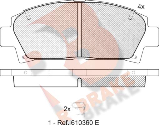 R Brake RB1169 - Гальмівні колодки, дискові гальма avtolavka.club