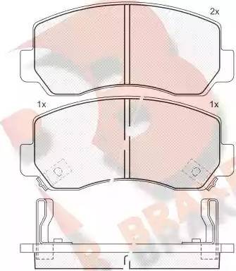 R Brake RB1164 - Гальмівні колодки, дискові гальма avtolavka.club