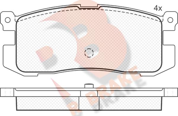 R Brake RB1160 - Гальмівні колодки, дискові гальма avtolavka.club