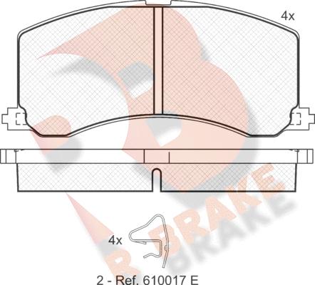 R Brake RB1116 - Гальмівні колодки, дискові гальма avtolavka.club