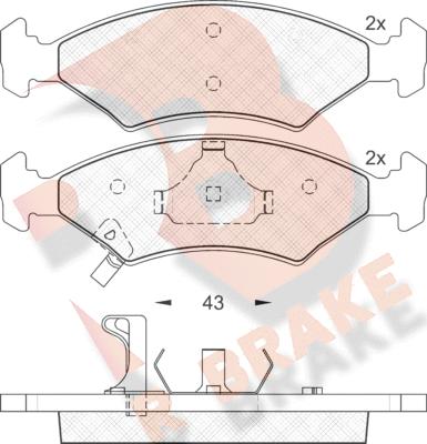 R Brake RB1185 - Гальмівні колодки, дискові гальма avtolavka.club