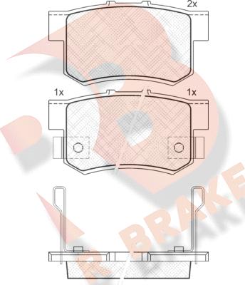 R Brake RB1187 - Гальмівні колодки, дискові гальма avtolavka.club