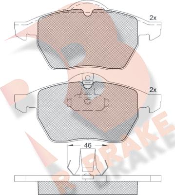 R Brake RB1128 - Гальмівні колодки, дискові гальма avtolavka.club