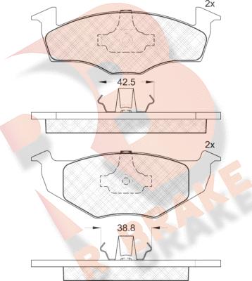 R Brake RB1178 - Гальмівні колодки, дискові гальма avtolavka.club