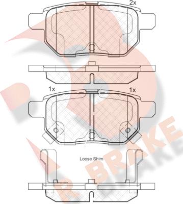 R Brake RB1899 - Гальмівні колодки, дискові гальма avtolavka.club