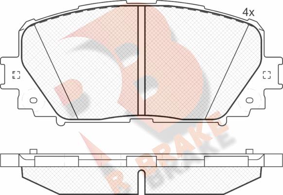 R Brake RB1898 - Гальмівні колодки, дискові гальма avtolavka.club