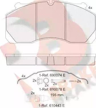 R Brake RB1858-228 - Гальмівні колодки, дискові гальма avtolavka.club