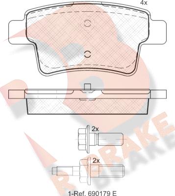 R Brake RB1853 - Гальмівні колодки, дискові гальма avtolavka.club