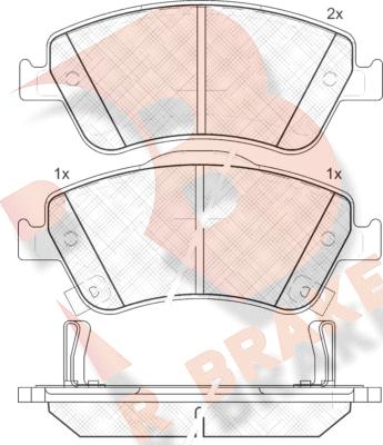 R Brake RB1869 - Гальмівні колодки, дискові гальма avtolavka.club