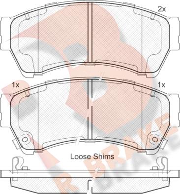 R Brake RB1868 - Гальмівні колодки, дискові гальма avtolavka.club