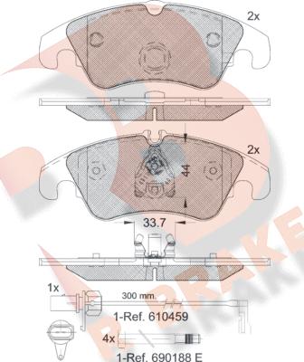 R Brake RB1862 - Гальмівні колодки, дискові гальма avtolavka.club