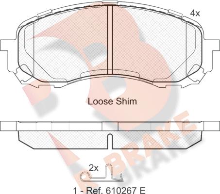 R Brake RB1800 - Гальмівні колодки, дискові гальма avtolavka.club