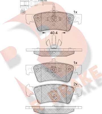 R Brake RB1816-203 - Гальмівні колодки, дискові гальма avtolavka.club