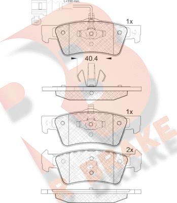 R Brake RB1816 - Гальмівні колодки, дискові гальма avtolavka.club