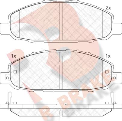 R Brake RB1813-202 - Гальмівні колодки, дискові гальма avtolavka.club