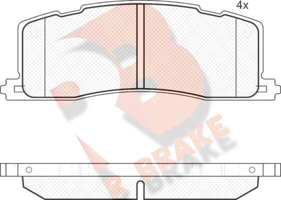 R Brake RB1817 - Гальмівні колодки, дискові гальма avtolavka.club