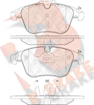 R Brake RB1885 - Гальмівні колодки, дискові гальма avtolavka.club