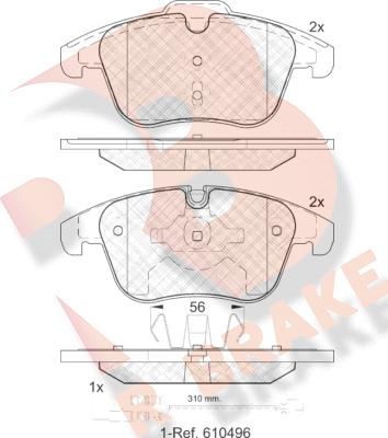 R Brake RB1886-203 - Гальмівні колодки, дискові гальма avtolavka.club