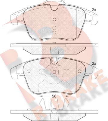 R Brake RB1886 - Гальмівні колодки, дискові гальма avtolavka.club