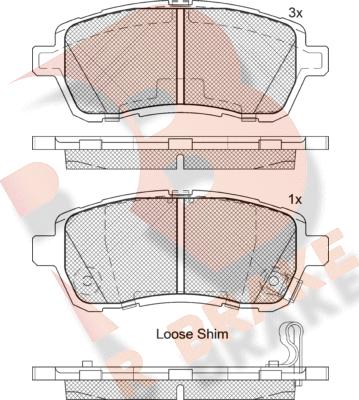 R Brake RB1881-208 - Гальмівні колодки, дискові гальма avtolavka.club